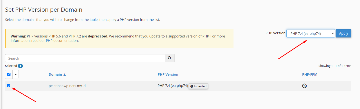 Cara Mengganti Versi PHP di Hosting cPanel dengan MultiPHP Manager